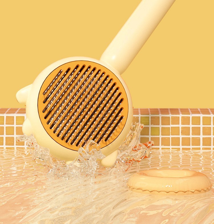 ๐พ Pet Grooming & Massage Comb โ Self-Cleaning Cat & Dog Hair Remover | Pawfabulous