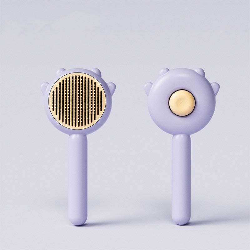 ๐พ Pet Grooming & Massage Comb โ Self-Cleaning Cat & Dog Hair Remover | Pawfabulous